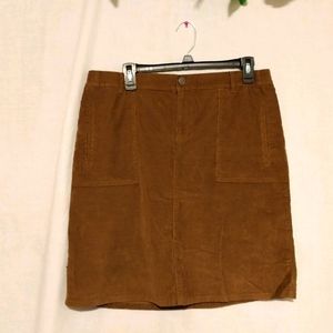 J. Jill Brown Corduroy VTG Skirt size medium winter fall cute!